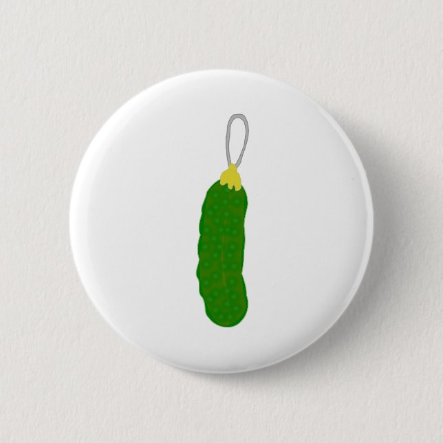 Christmas Pickle 6 Cm Round Badge (Front)