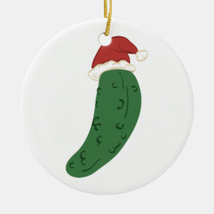 Christmas Pickle Ceramic Tree Decoration