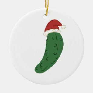 Christmas Pickle Ceramic Tree Decoration