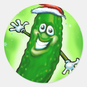 Christmas Pickle Classic Round Sticker