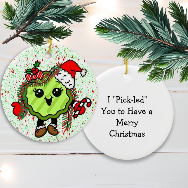 Christmas Pickle | Funny Holiday Pickle    Ceramic Tree Decoration (Creator Uploaded)