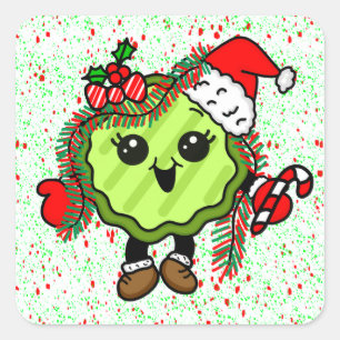 Christmas Pickle   Funny Holiday Pickles  Square Sticker