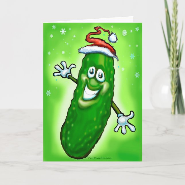 Christmas Pickle Holiday Card (Front)