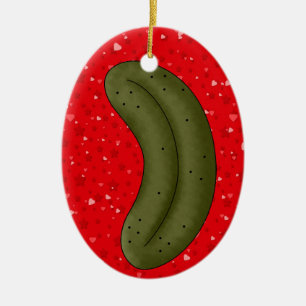 Christmas Pickle Legend 2 Ceramic Tree Decoration
