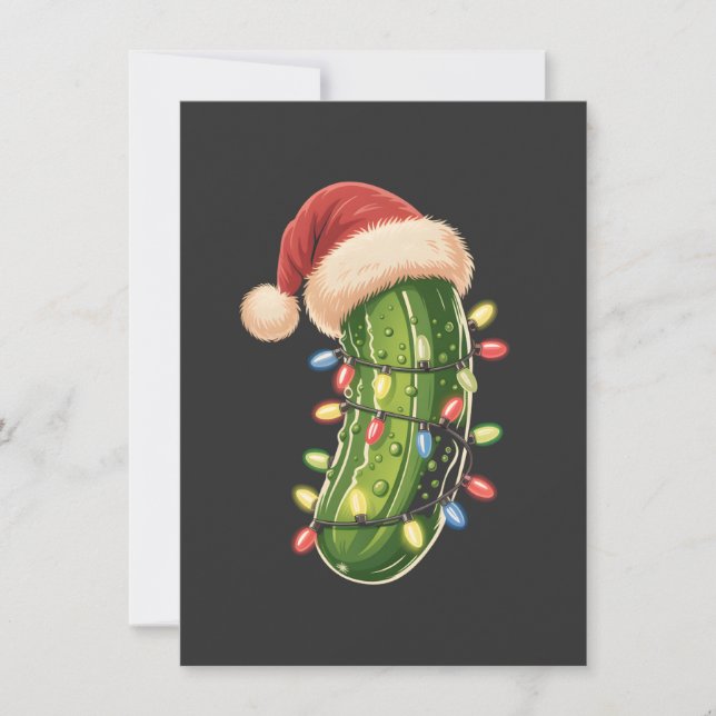 Christmas Pickle Pickle In Xmas Light Pickle  Invitation (Front)