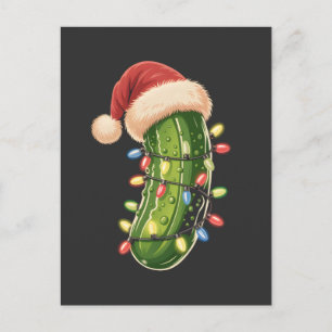 Christmas Pickle Pickle In Xmas Light Pickle  Invitation Postcard