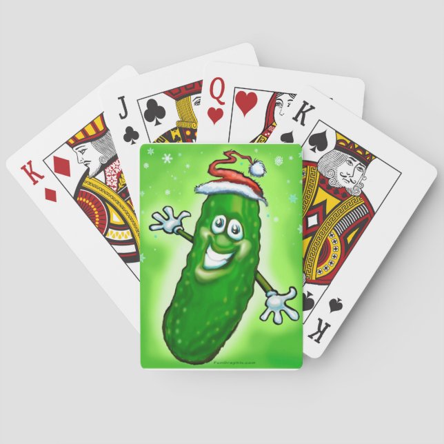 Christmas Pickle Playing Cards (Back)