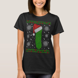 Christmas Pickle Santa Elf Hat Tree Funny Xmas Ugl T-Shirt