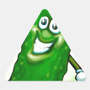 Christmas Pickle Triangle Sticker