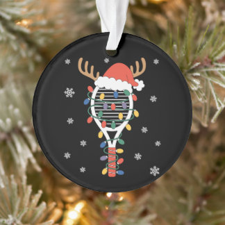 Christmas Pickleball Paddle Reindeer Antlers Xmas Ornament