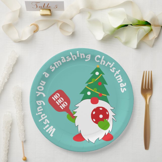 🎅Christmas pickleball Paper Plates (Wedding)