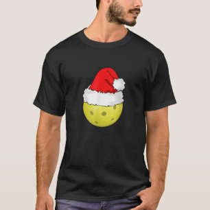 Christmas Pickleball Pickle Ball Santa Hat Funny S T-Shirt