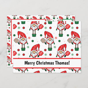 Christmas pickleball Postcard