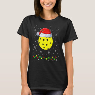 Christmas Pickleball Santa Hat Holiday T-Shirt