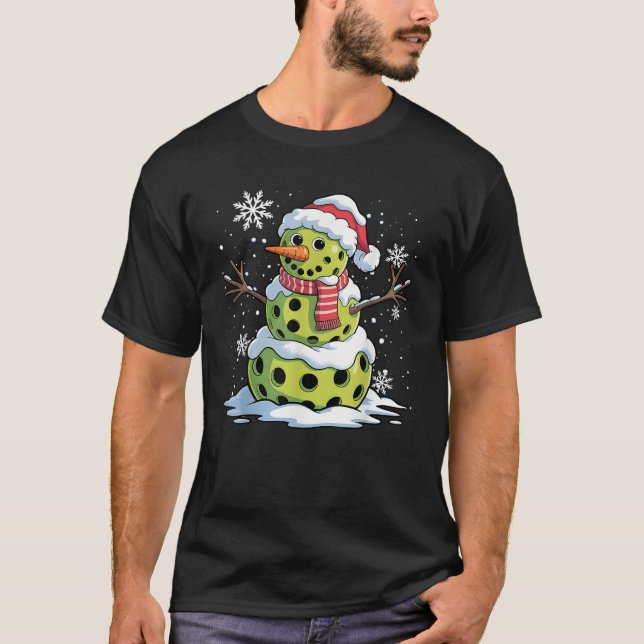 Christmas Pickleball Snowman Christmas Women Men K T-Shirt (Front)
