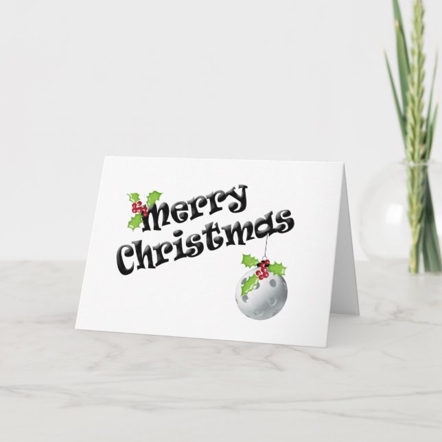 Christmas Pickleball snowman partner Card (Front)