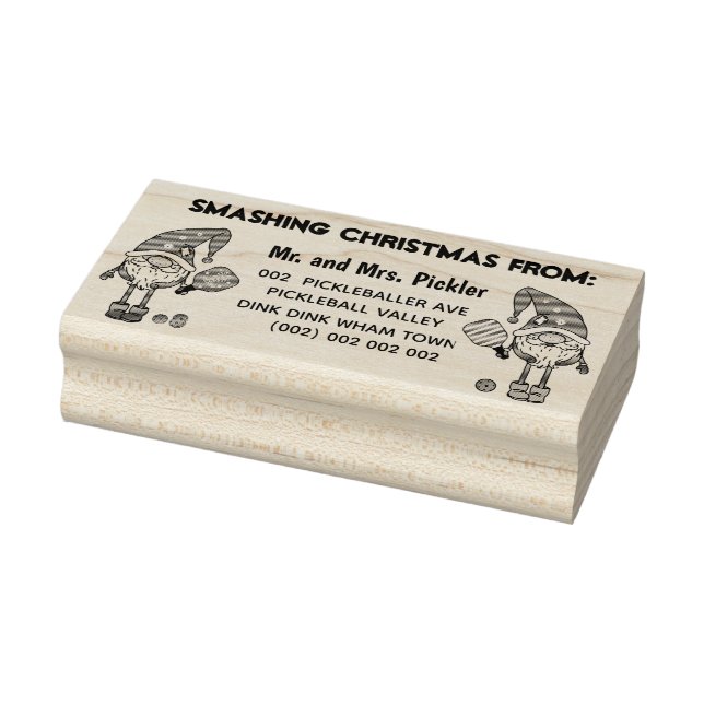 Christmas pickleball  sticker  rubber stamp (Stamp)