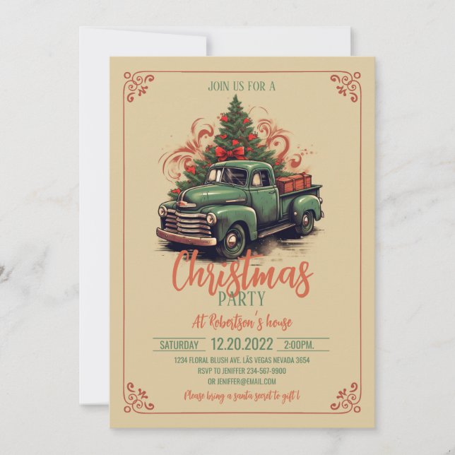 Christmas Pickup Invitation (Front)