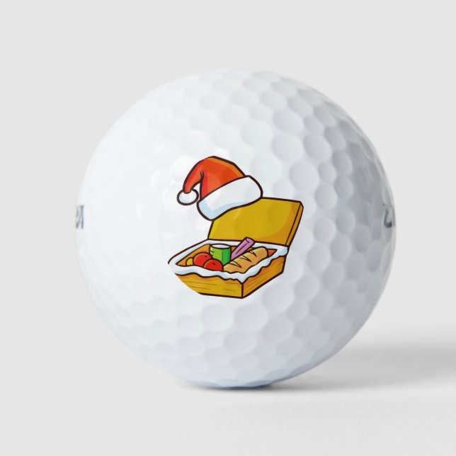 Christmas picnic basket golf balls (Front)