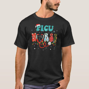 Christmas PICU Paediatrics Nurse PICU X-Mas Pajama T-Shirt