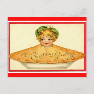 Christmas Pie Child Holiday Postcard