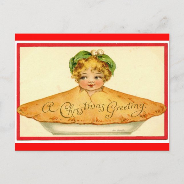 Christmas Pie Child Holiday Postcard (Front)