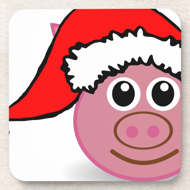 christmas pig coaster (Front)