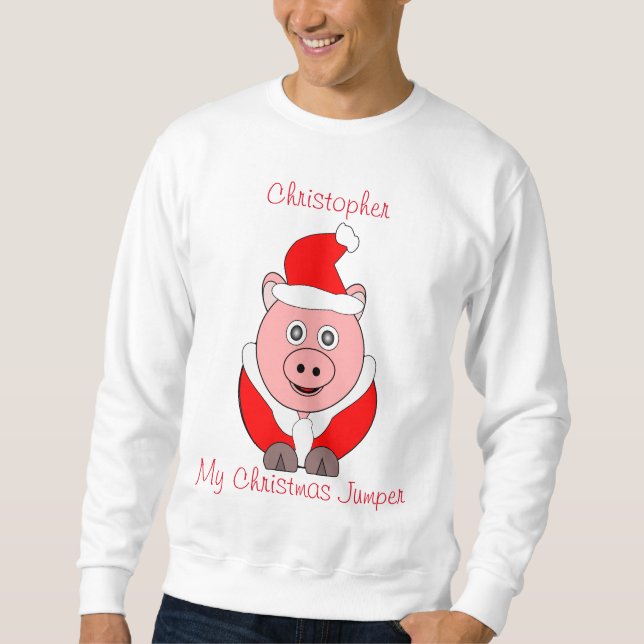 Christmas Pig Design Sweatshirt (Front)