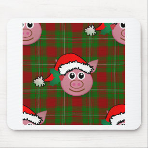 christmas pig mouse mat