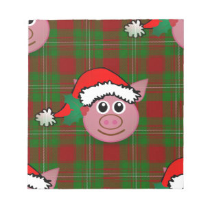 christmas pig notepad