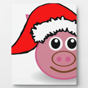 christmas pig plaque
