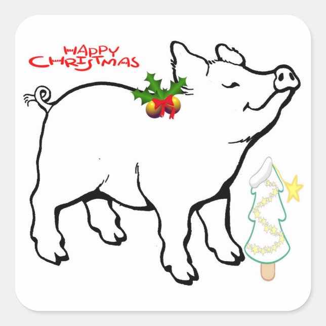**CHRISTMAS PIG** STICKERS (Front)