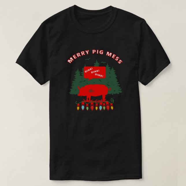 Christmas Pig T-Shirt (Design Front)