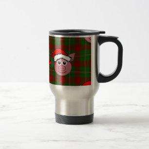 christmas pig travel mug