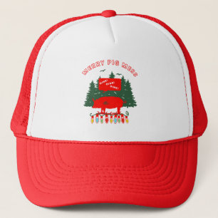 Christmas Pig Trucker Hat