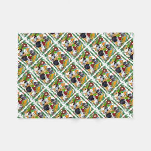 Christmas Pigeons Fleece Blanket