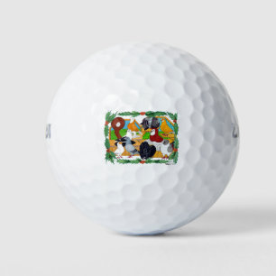 Christmas Pigeons Golf Balls