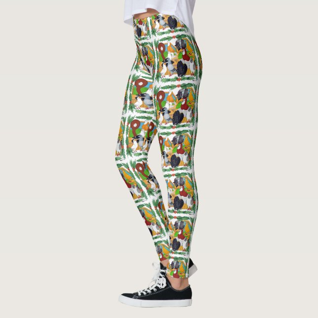 Christmas Pigeons Leggings (Left)