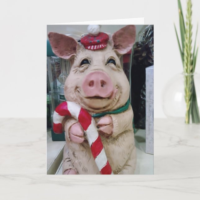 CHRISTMAS PIGGY WISHES HOLIDAY CARD (Front)