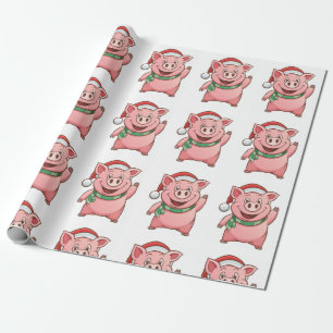 Christmas Piggy Wrapping Paper