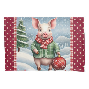 Christmas Piglet Pillowcase