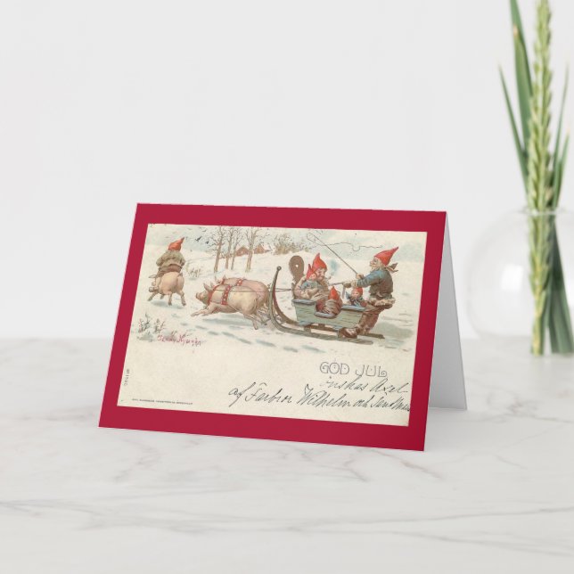 Christmas pigs holiday card (Front)