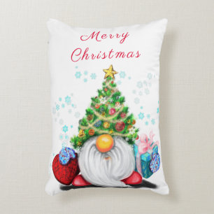Christmas Pillow Gnome with Gift