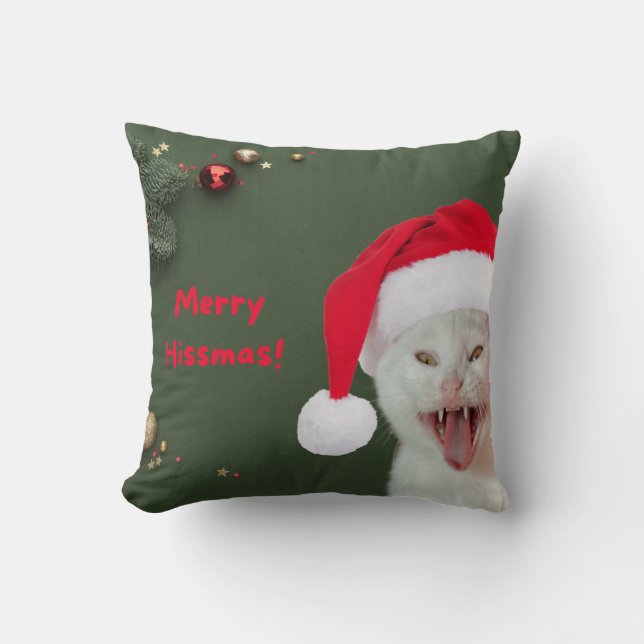 Christmas Pillow Merry Hissmas Wishes (Front)
