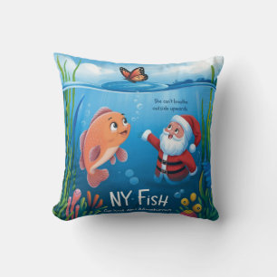 Christmas pillow, vintage santa, Christmas decor, Cushion