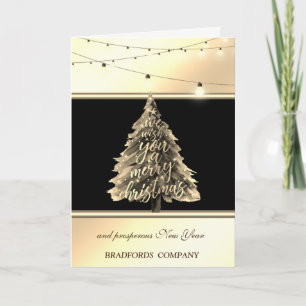 Christmas Pin Tree, String Lights Company Holiday Card