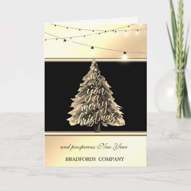 Christmas Pin Tree,String Lights Company Holiday Card (Front)