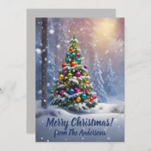 Christmas pine 80, Merry Christmas, greeting card