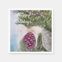 Christmas Pine Cone and Bow Party