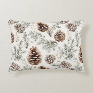 Christmas Pine Cones Decorative Cushion